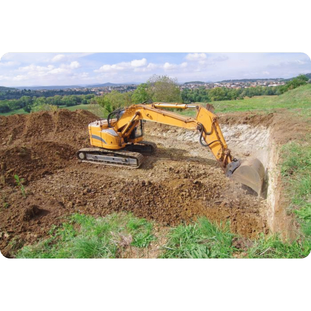Préparation du sol après les travaux de démolition villas Marrakech.