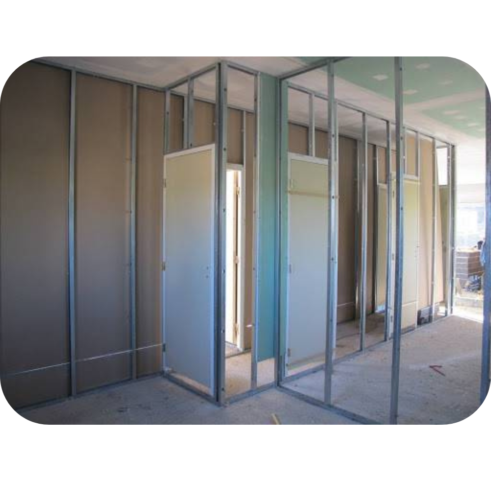 Fixation de plaques de placo sur ossature métallique à Marrakech.